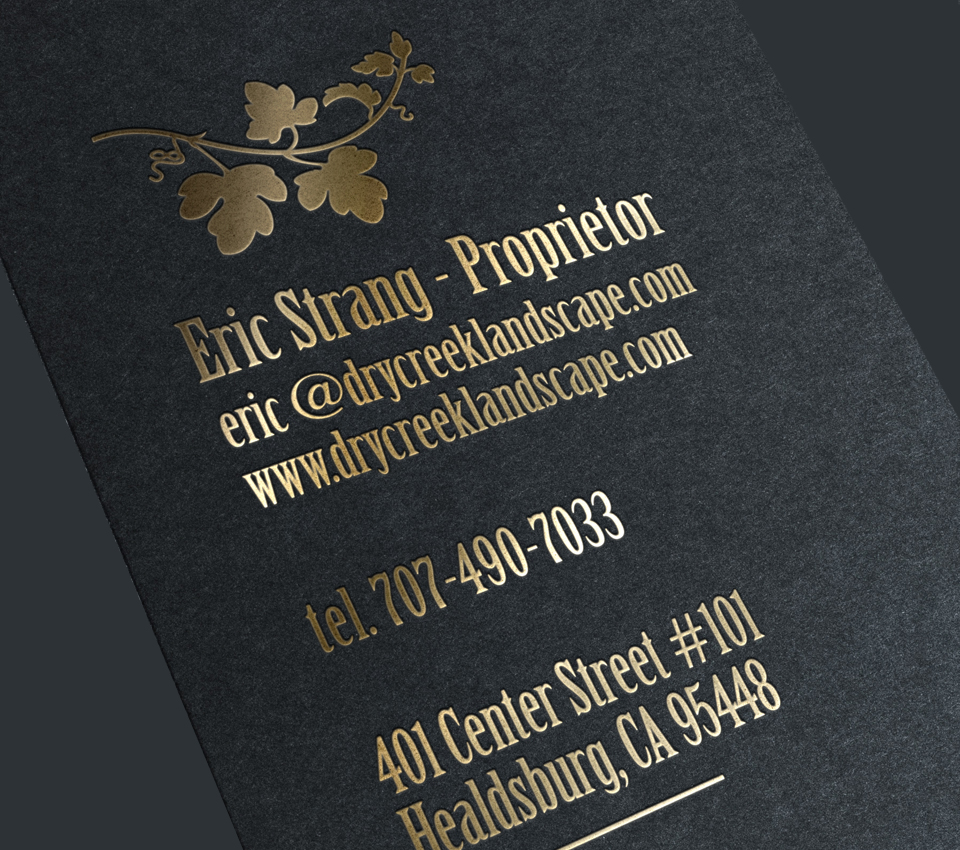 Dry Creek Landscape Business Cards